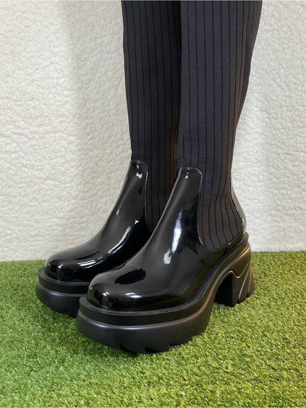 Margot Over The Knee Thigh High Stretch Rib-Knit Boots Women 11 BF540 Pull-On